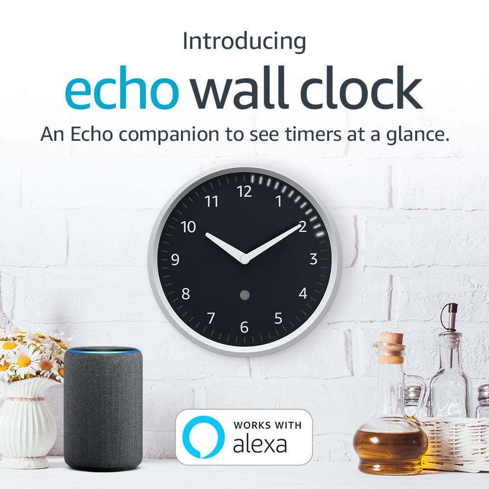 Echo Wall Clock—see timers at a glance; requires compatible Echo device