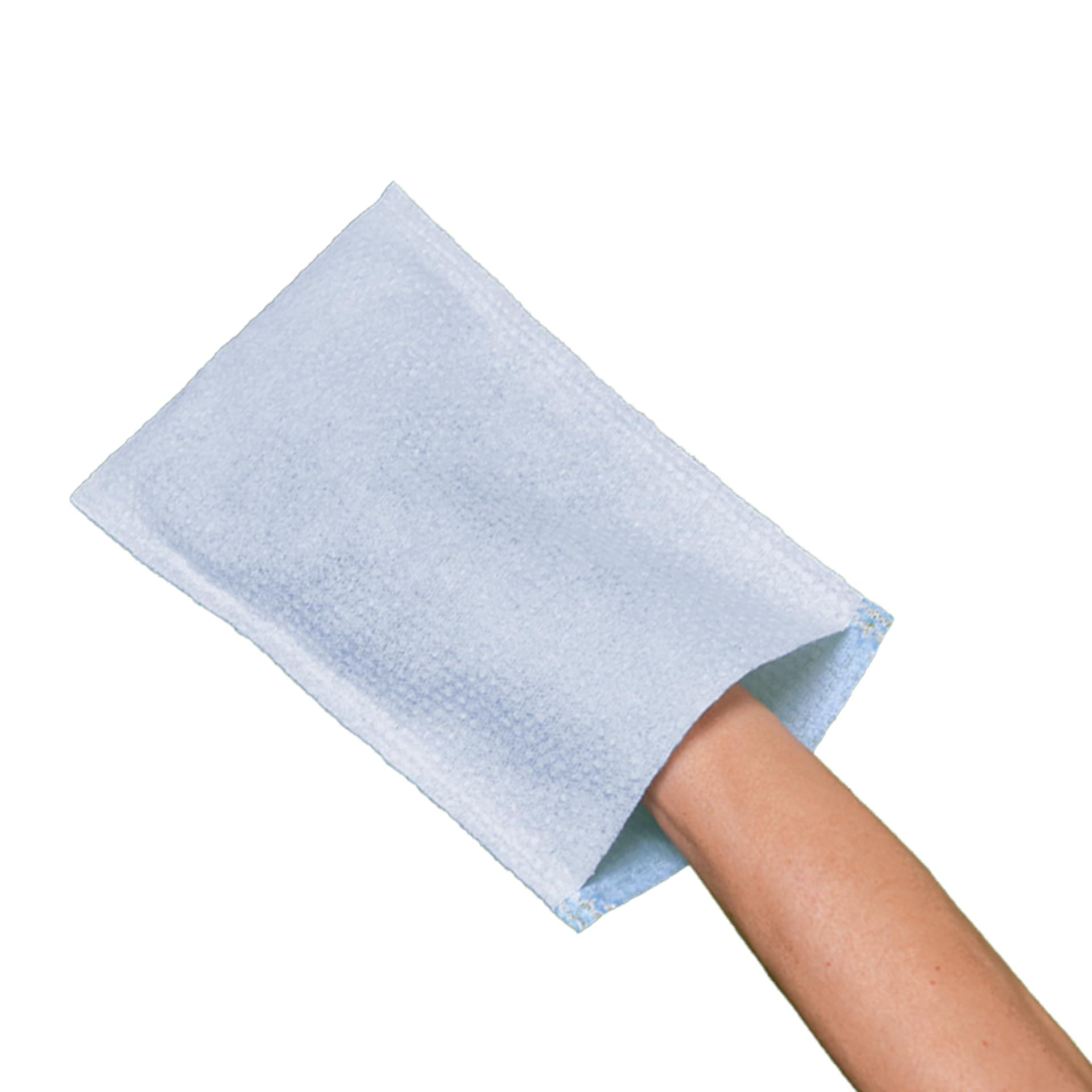 100 Disposable Waterproof Not Soapy Hand Mittens for bedridden Patients' Personal Hygiene, Made in Italy