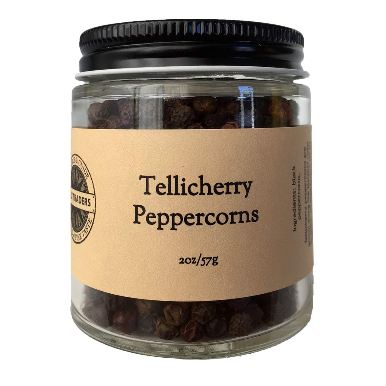 SALT TRADERS Tellicherry Indian Black Peppercorns - 2 oz Net Wt.