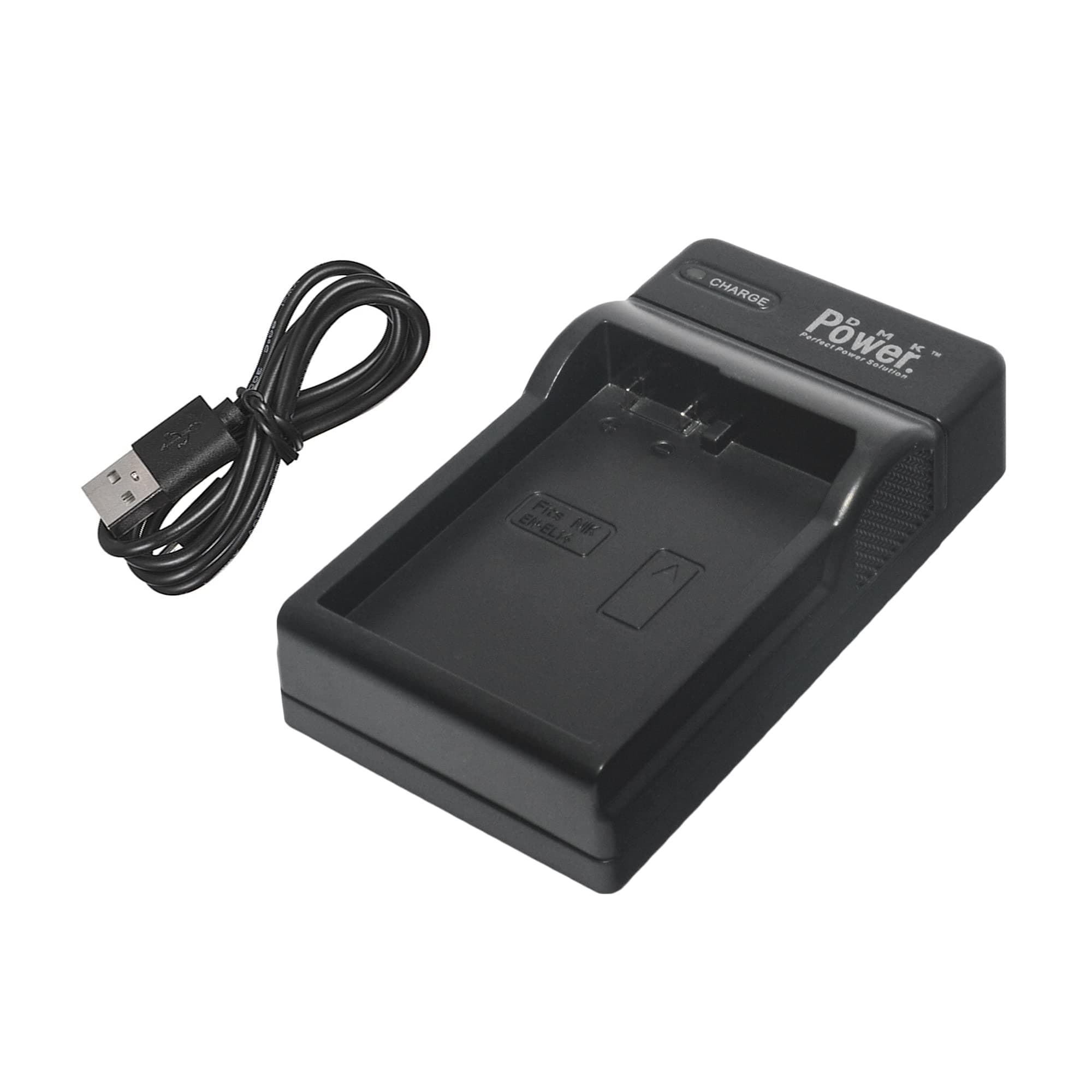 DMK Power ENEL14, EN-EL14A Compatible with Nikon D3100, D3200, D3300, D3400, D3500, D5100, D5200, D5300, D5500, D5600, DF Coolpix P7000, P7100, P7700, P7800 Camera (Single Slot USB Battery Charger)