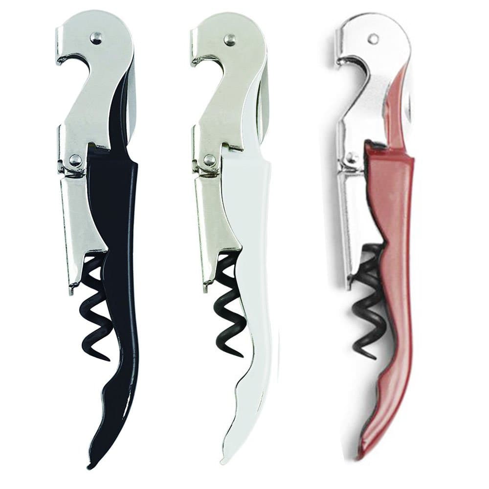YoMaris Corkscrew Bottle Opener Set of 3,Stainless Steel Three-in-One Wine Opener,Waiter Corkscrews and Foil Cutters for Sommeliers, Waiters and Bartenders- Double Hinged Corkscrew