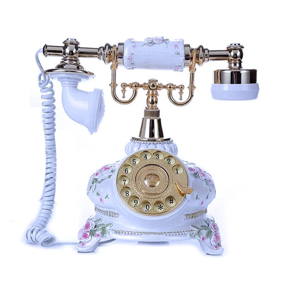 TelPal Rotary Dial Telephone Retro Old Fashioned Landline Phones with Classic Metal Bell,Corded Phone for Home and Decor