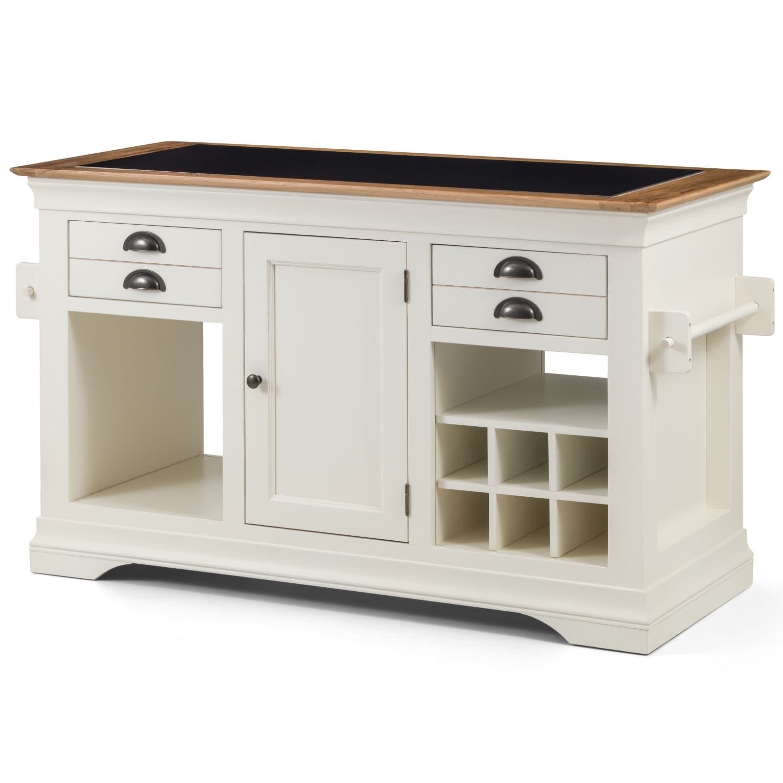 Dijon Cream Painted Furniture Large Granite top Kitchen Island Unit worktop by Oak Solution