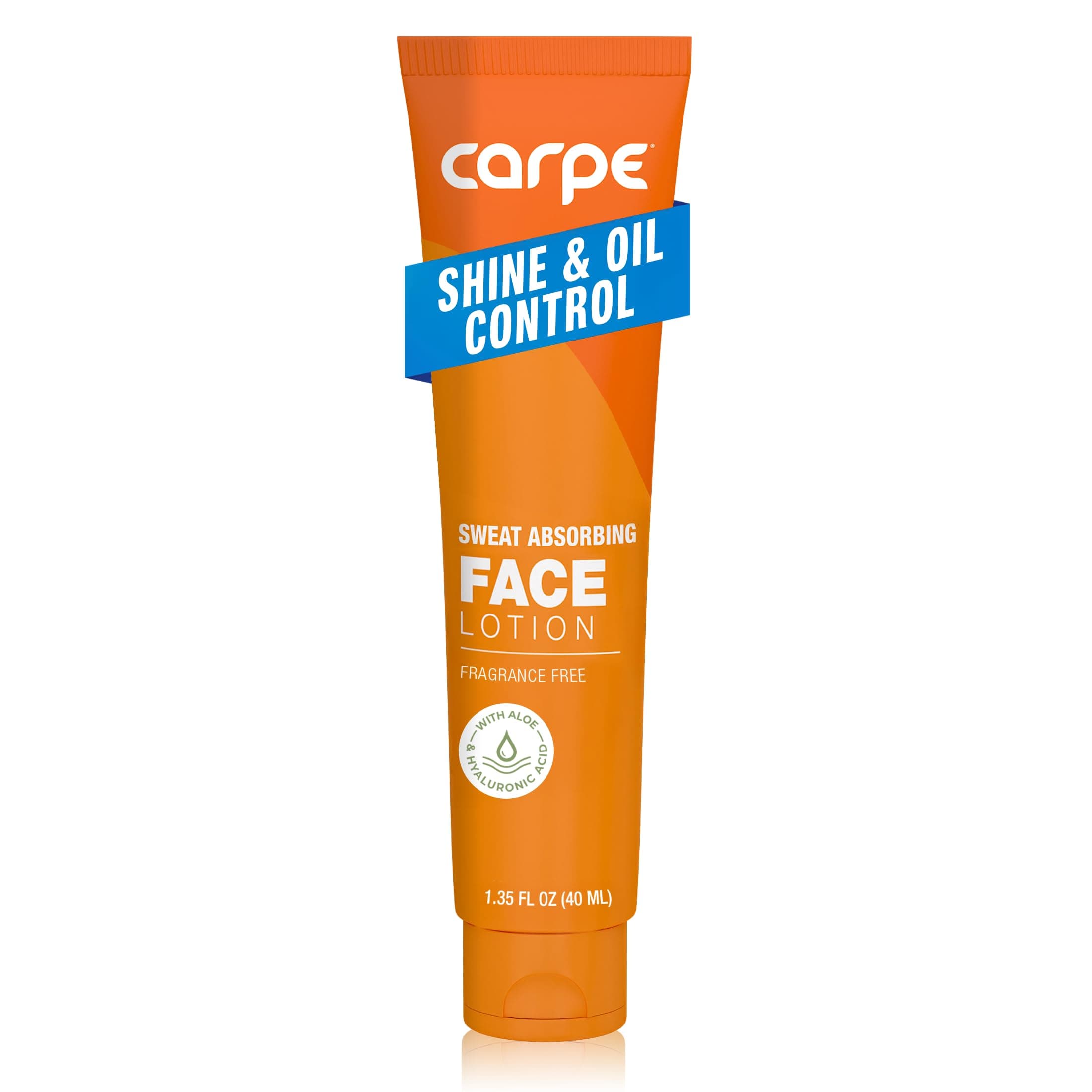 Sweat Absorbing Face Lotion for Oily Skin Control, Mattifying Face Lotion with Moisturizing Hyaluronic Acid and Squalane, Fragrance Free, 1.35 oz