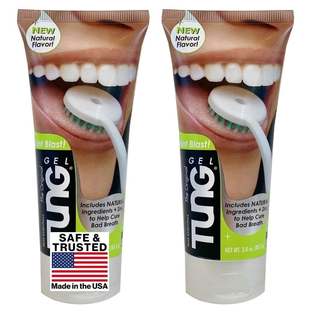 TUNG Gel Natural with Mint Blast 3oz (85g) | Tongue Cleaner | Fights Bad Breath | Eliminates Odour | Halitosis | for Fresh Breath Pack of 2