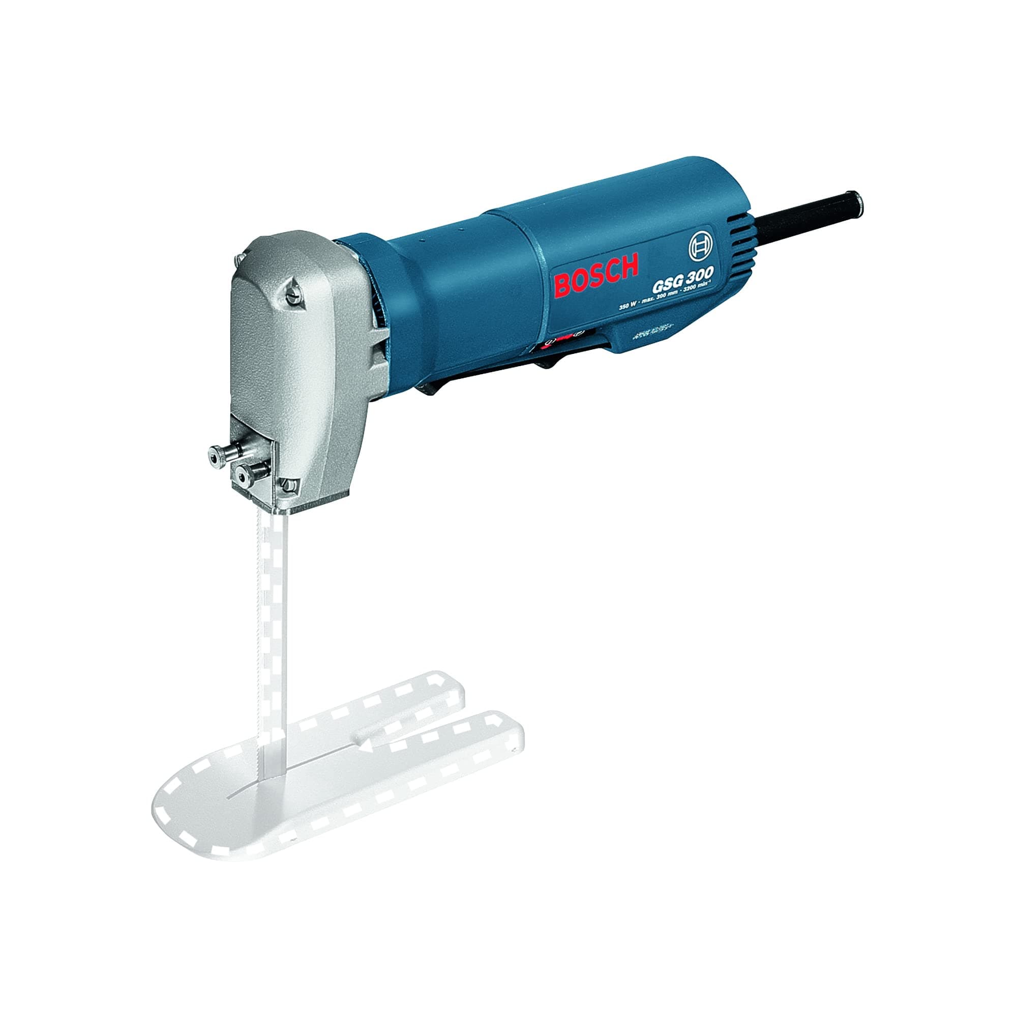 Bosch Professional GSG 300 Foam Rubber Cutter (Cutting Depth in Foam Rubber: 300 mm, 350 W, Base Plate Included, Saw Blade and Saw Blade Guide not Included, in Carton)