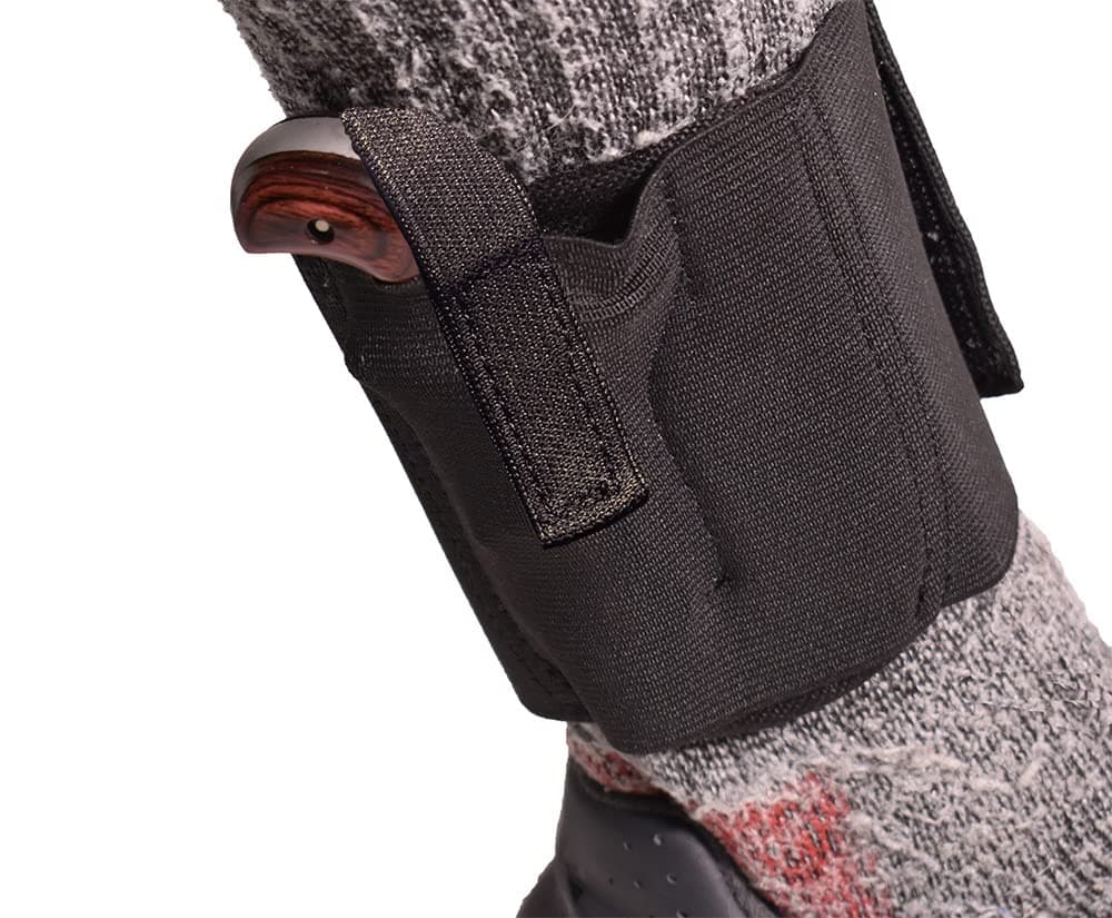 Rebel Mini Derringer Ankle Holster - Derringer Concealed Carry Ankle Holster - Compatible with Most NAA .22, .25, .32 North American Arms' Derringers, Black