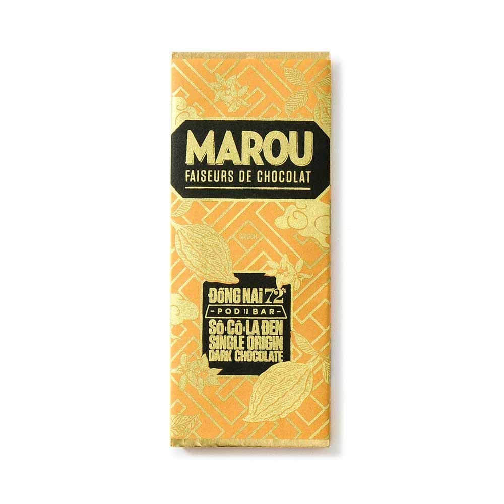 Marou Origin Dong Nai Pod to Bar 72% Cacao Dark Chocolate | Vietnam Single Origin, Dairy Free, Gluten Free, Soy Free | 1 x 24g Mini Bar