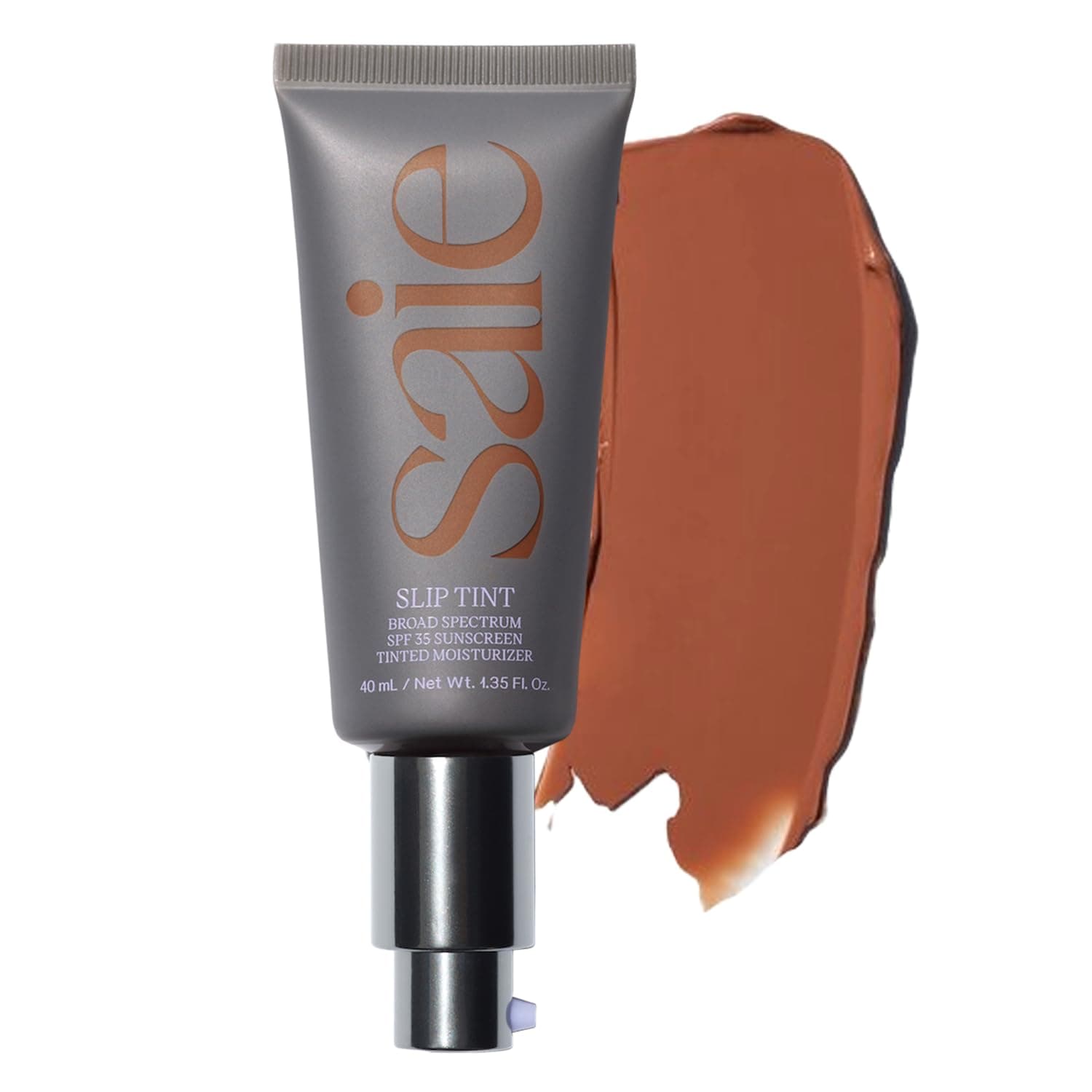 Slip Tint Tinted Moisturizer with SPF 35 - Light Coverage, Glowy Skin Tint & Mineral Sunscreen for Face with Hydrating Hyaluronic Acid - Summer Makeup Essential - Shade Eight (1.35 oz)