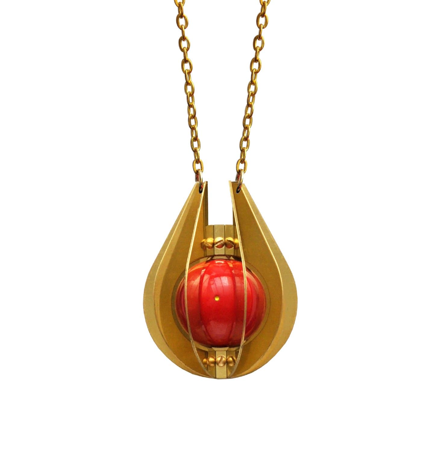 Sarah Angold Levo Hand Folded Etched Brass Necklace50cm