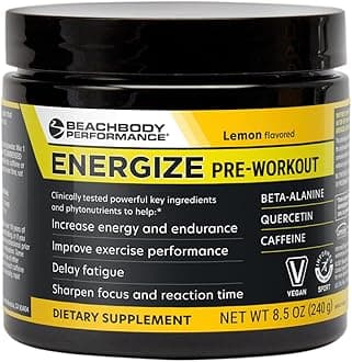 - Energize Pre Workout Powder - Beta-Alanine, Quercetin & Low-Dose Caffeine Formula for Enhanced Energy & Focus, Increase Energy & Endurance Supplement, Lemon Flavored, 40 Servings
