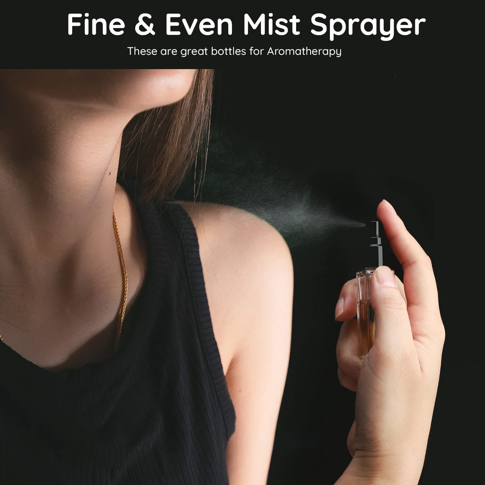 Segbeauty Mini Perfume Spray Bottles, 5 Set of 10ML Clear Glass Travel Perfume Atomizer Refillable, Empty Tiny Sprayer Fragrance Scent Sample Spray Containers Cosmetics Essential Oil Dispensing Bottle