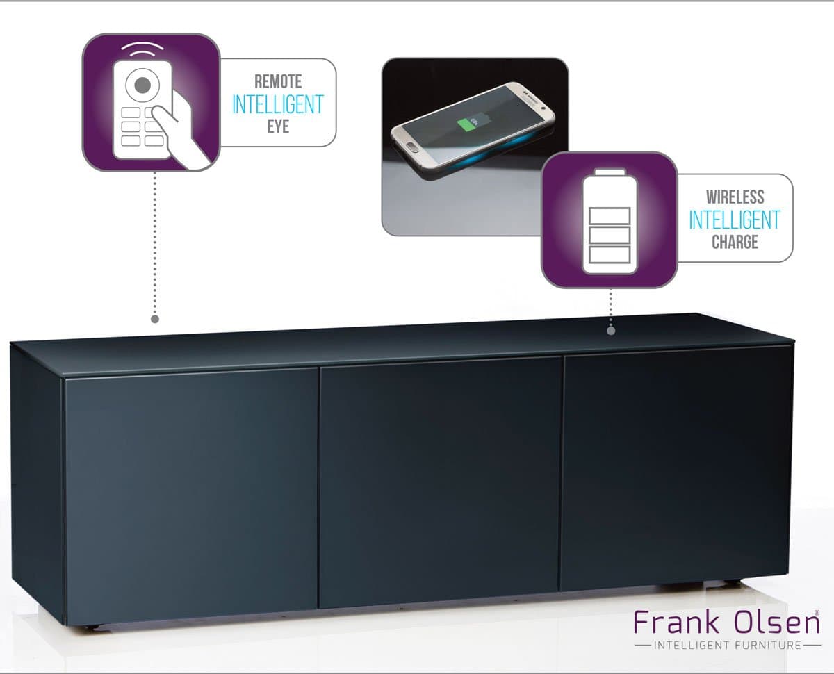 Frank Olsen 34574 INTEL1500BLK TV Cabinet For TVs Up To 70 - Black