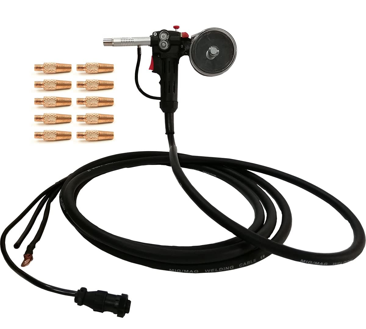 200Amp Aluminum Spool Gun Welding CO2 Gas Welding Torch Fit Miller210 Spoolmate 3035/ Welding Machine with 16ft Cable DC24V for Professional Welder