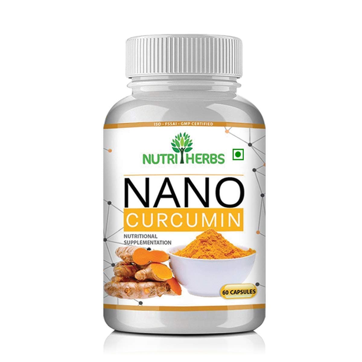 Dharma Nutriherbs Nano Curcumin Longa - Turmeric Extract 60 Capsules for Men & Women Supplement L6