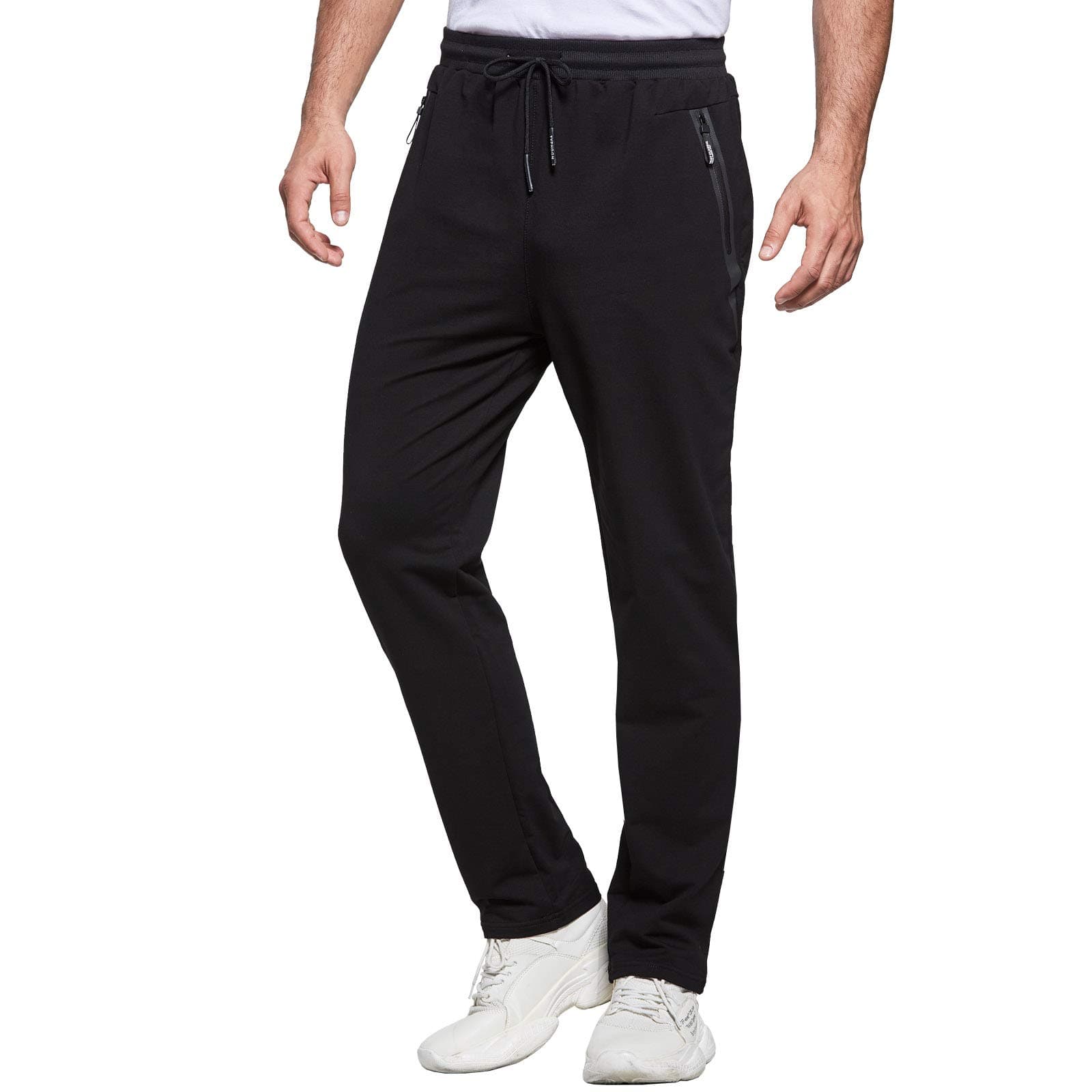 Tracksuit Bottoms Mens Joggers Slim Fit Gym Sports with Zip Pockets