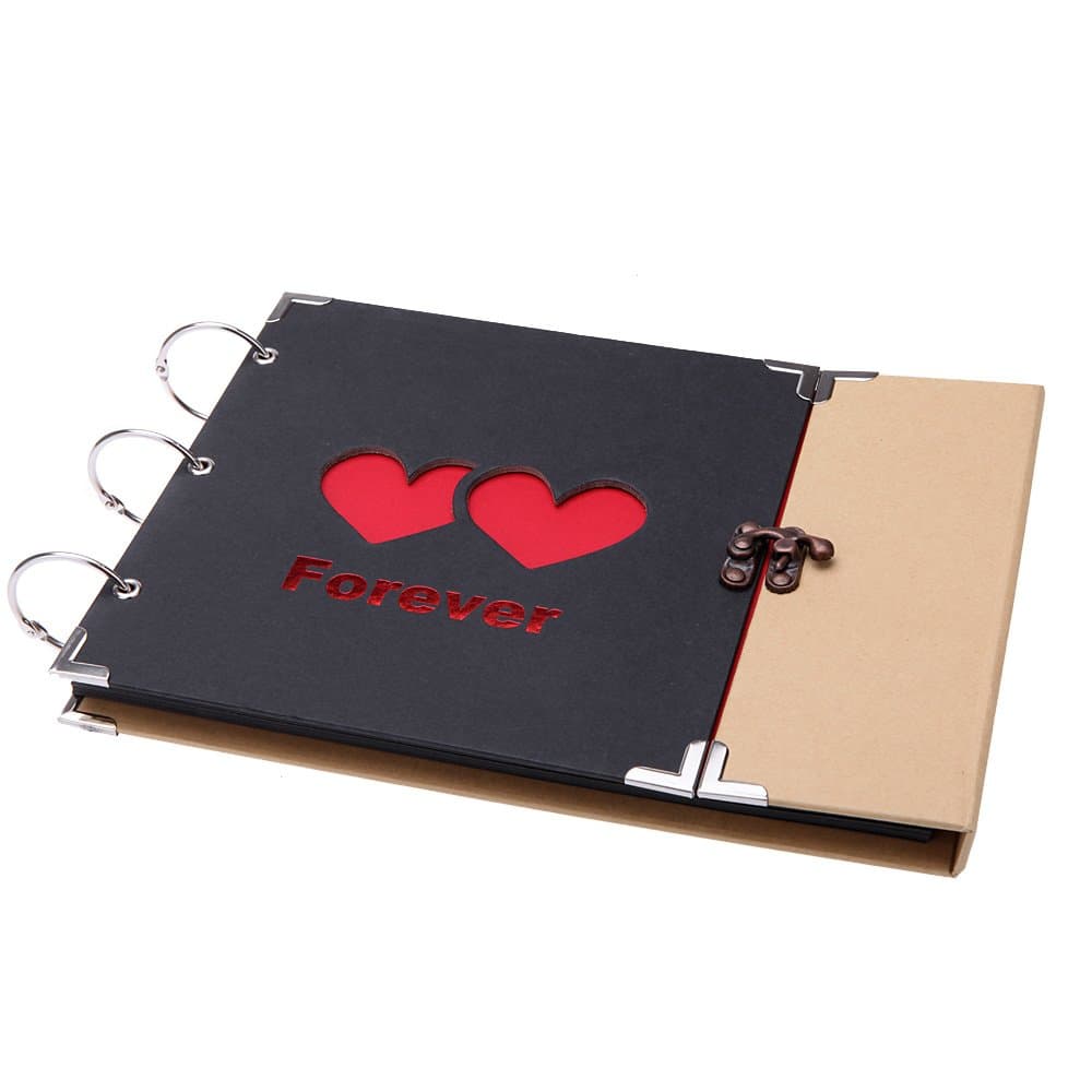 Andoer 15 Sheets DIY Handmade Scrapbook Photo Album with Frame Sticker Paris Eiffel