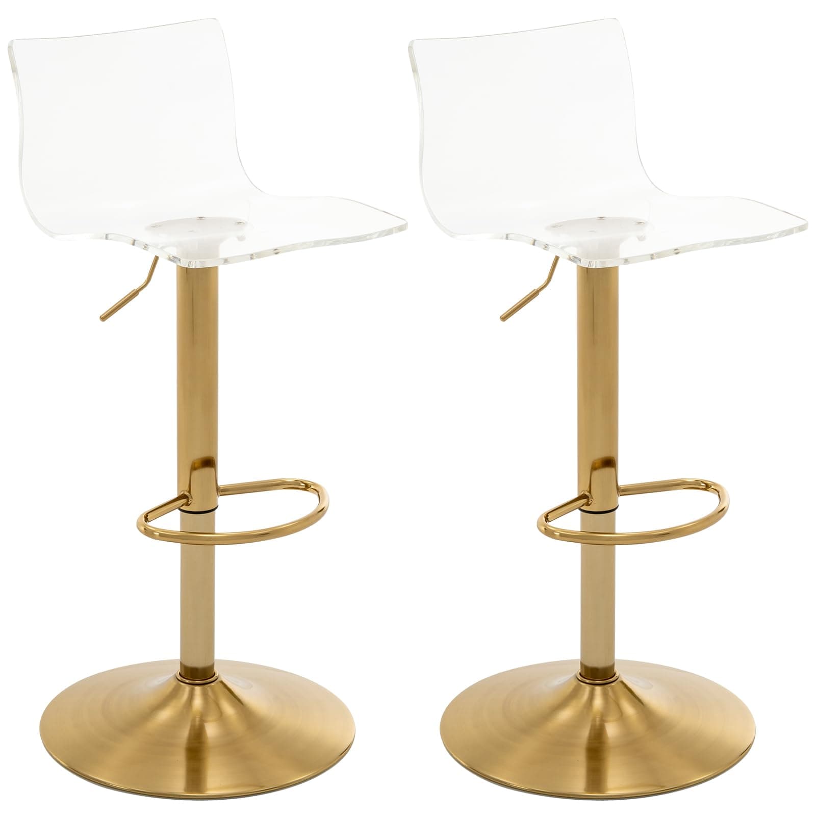 Brage Living Mid Back Acrylic Bar Stools
