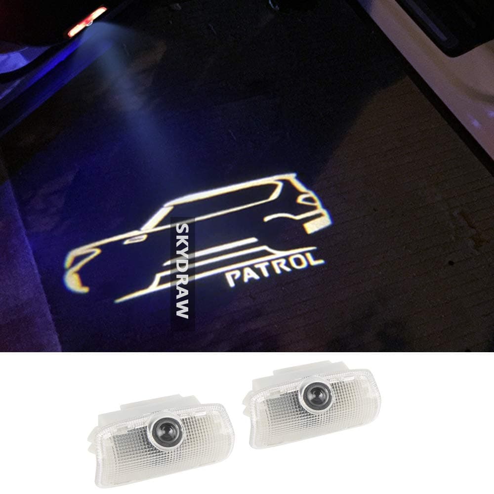 1 Pair PATROL (2010-2020) Y62 Car LED Door Welcome Light Warning Light Projector Ghost Shadow Light