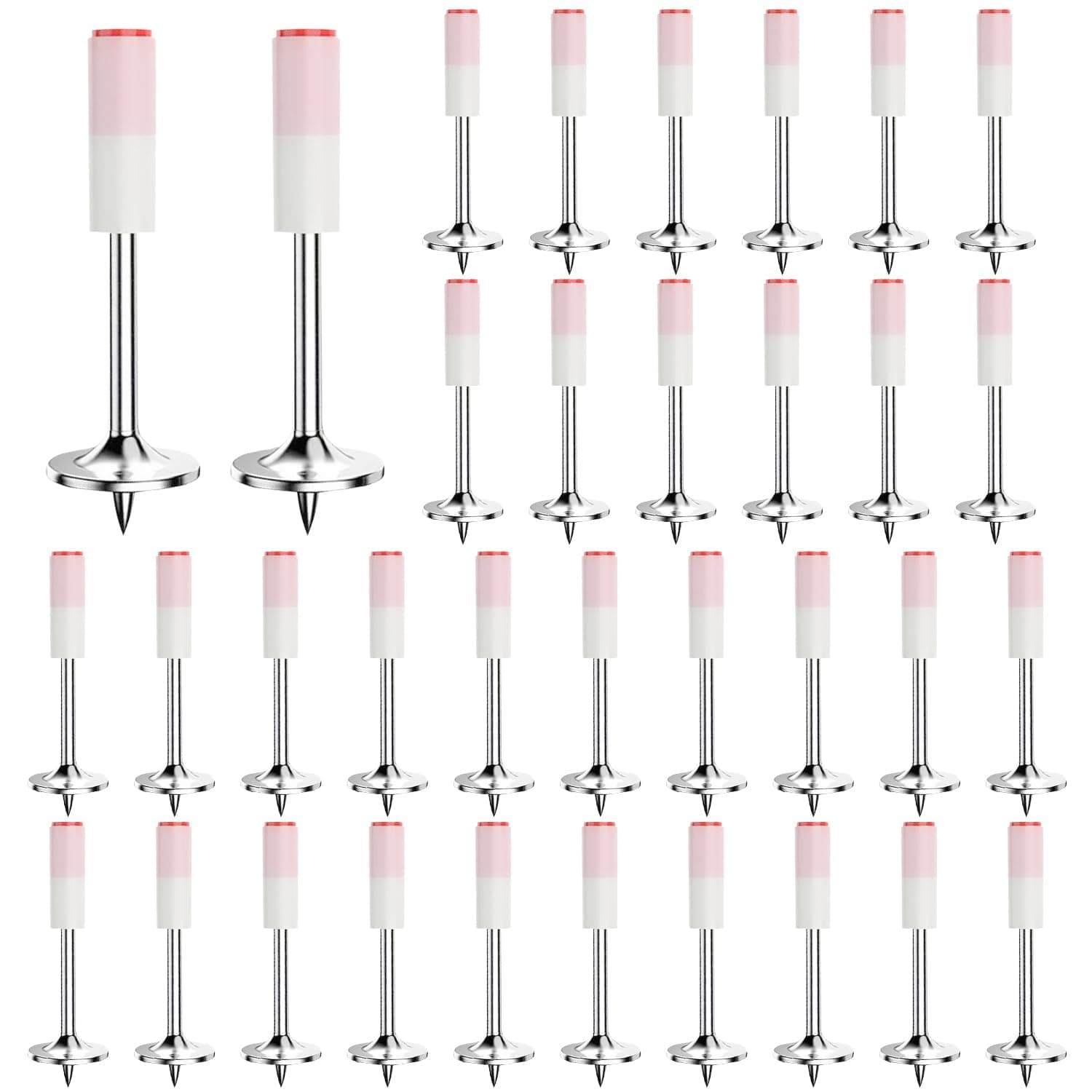 Pack of 400 Round Nails for Compressed Air Nail Gun, 7.3 mm Hardened Steel Nails, Ideal for Fixing Ceilings, Walls, and More