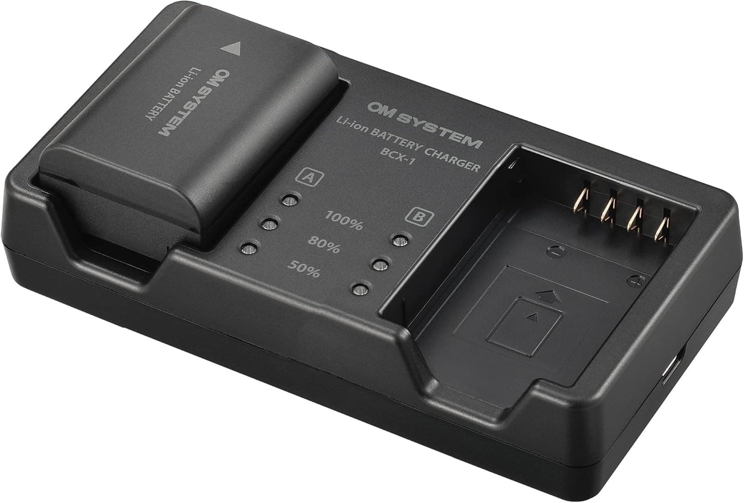 OM SYSTEM SBCX-1 Battery Charger Kit with BLX-1 High-Capacity Lithium-Ion Battery for OM-1, OM-1 Mark II and OM-3, Dual Charger, Fast Charging, Long Life