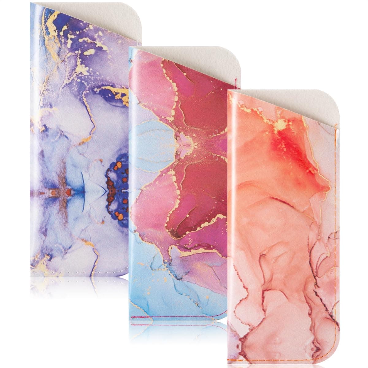 3 Pack Reading Glasses Pouch - Soft Eyeglasses Bag Portable Cloth Eyewear Case