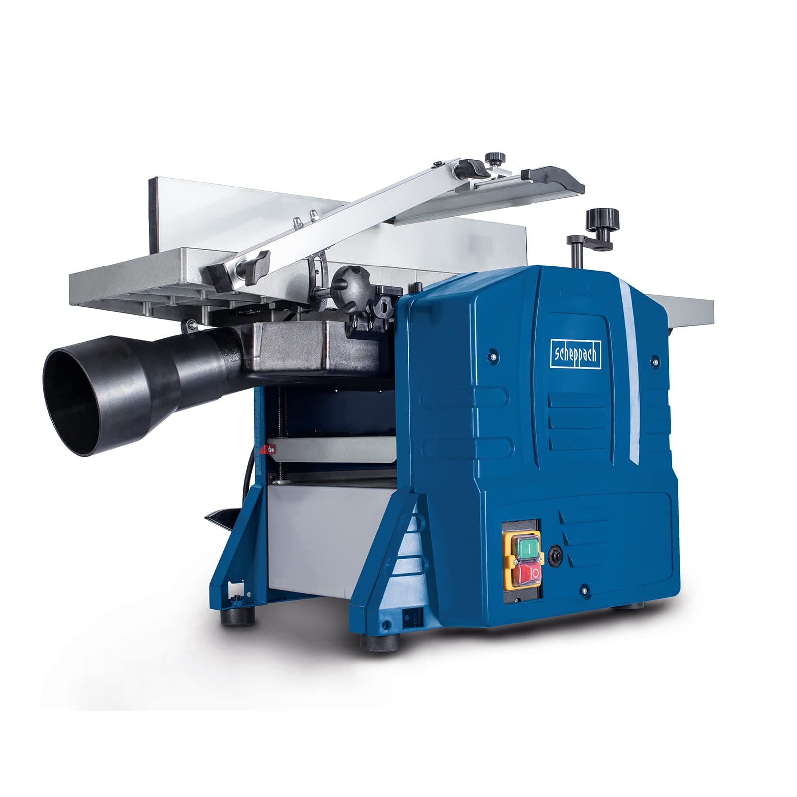 Scheppach HMS860 1500W Planer - Modern Metal Design, High Speed-Steel Knives, Compact & Stable, Includes Hand Planer