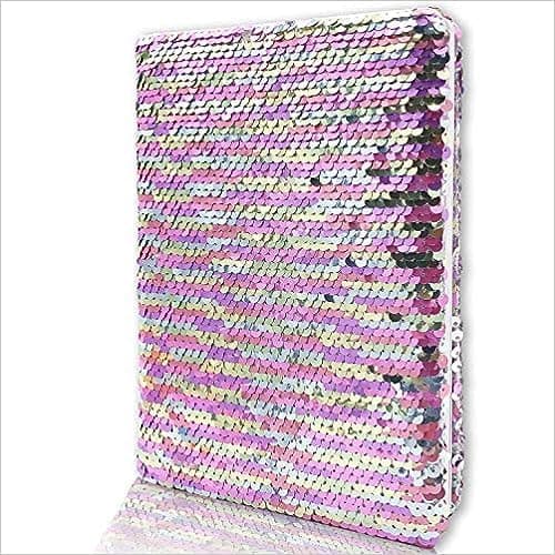 MY PARTY SUPPLIERS Magic Reversible Flip Sequin Girl Journal Rainbow to Sliver, Secret Kids Diary Personalized Notebook A5 Size 160 Lined Pages (Random Color)