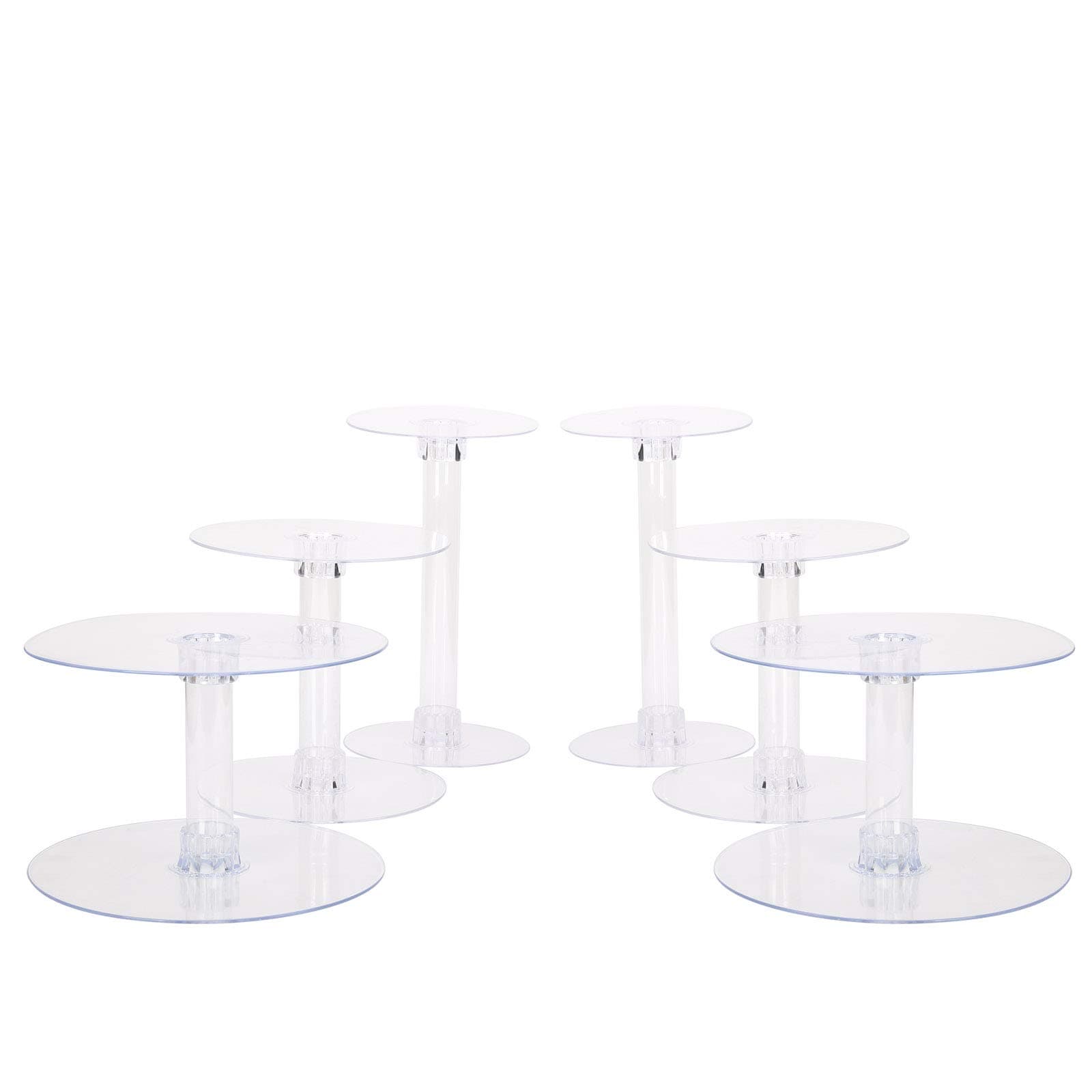 Balsa Circle 7 Tiers Clear Round Crystal Acrylic Cupcake Stand - Tiered Dessert Food Display Serving Tower Birthday Party Wedding