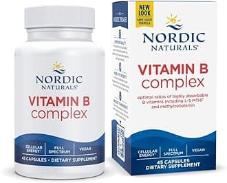 Vitamin B Complex - 45 Capsules Thiamine, Riboflavin, Niacin, B6 & B12, Folate, Biotin, Pantothenic Acid Heart Brain Health, Energy, Metabolism Non-GMO Servings