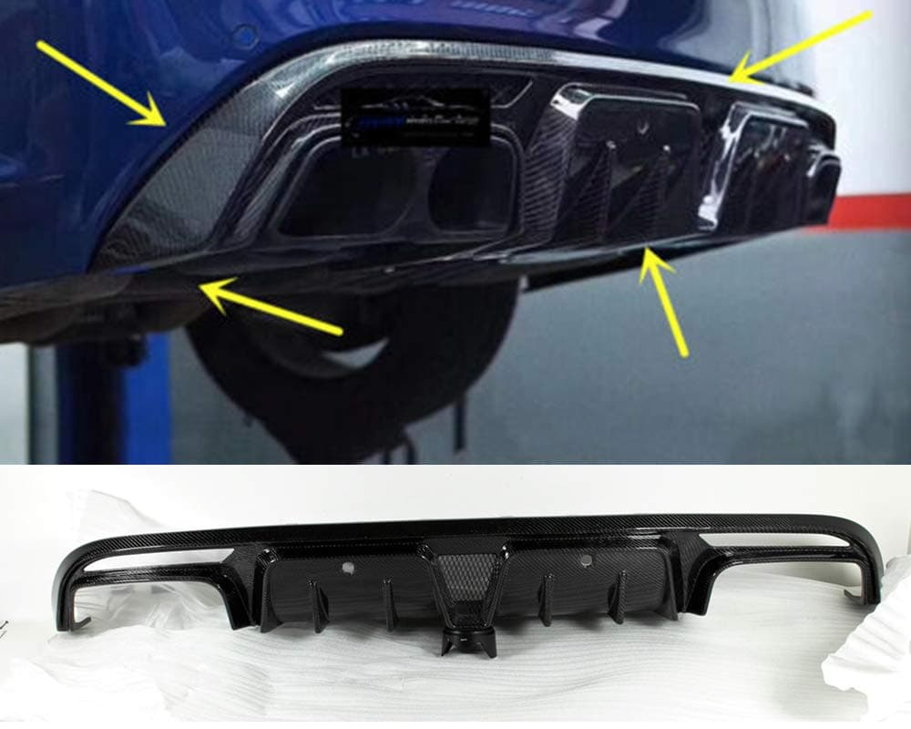 Genuine carbon rear diffuser performance bumper suitable for AMG W205 C63 C63S V1 C class.