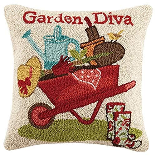 Peking Handicraft Garden Diva Hook Pillow, Multicolored