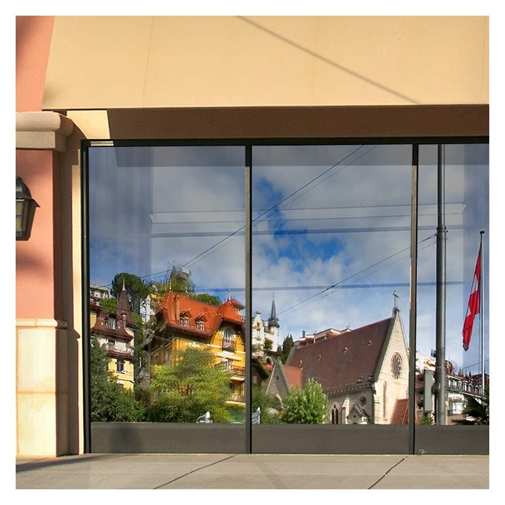 BDF S15 Window Film Daytime Privacy and Heat Control Mirror Silver 15 (Dark) (36in x 12ft)