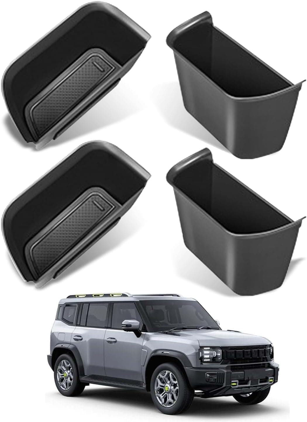 4Pcs Car Door Pull Storage Box Compatible With Jetour Traveler T2 Accessories, Car Storage Organizer Interior Accessories