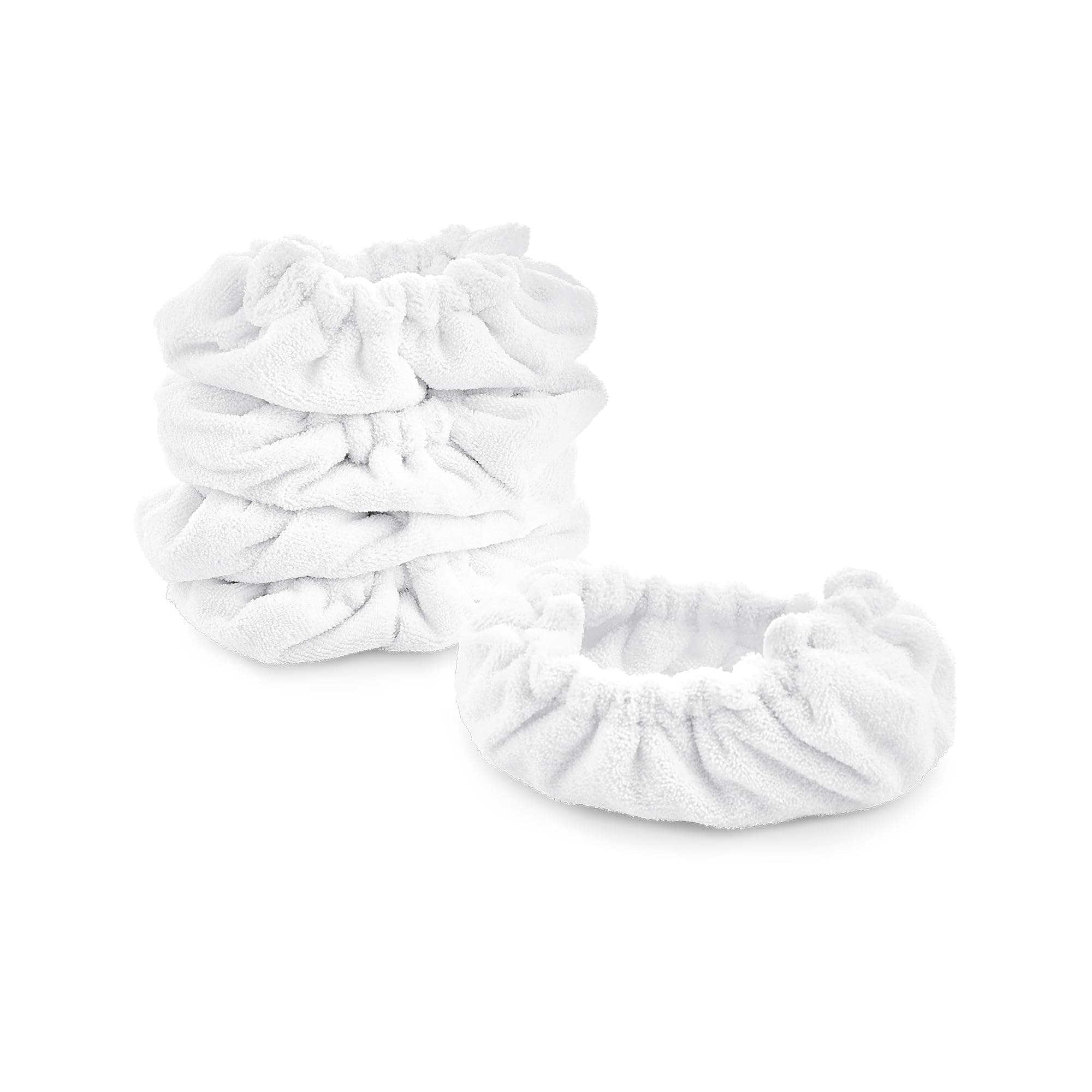 Large Rectangle Bonnets – Reusable Microfiber Steam Cleaner Pads, Heavy-Duty Steam Mop Accessories for Deep Cleaning Floors, Tiles, Grout, Walls, Kitchen Surfaces – Pack of 5 White