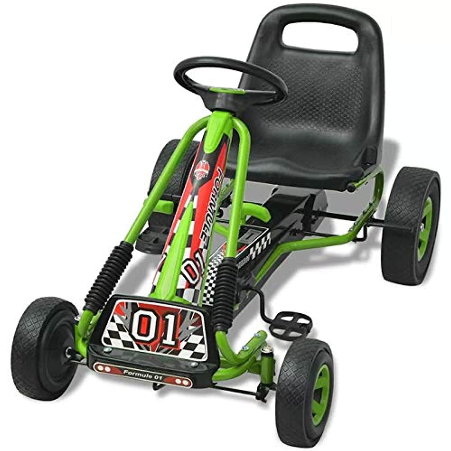 Go Kart Kids Ride On Pedal Car, Green, W15-Green-D