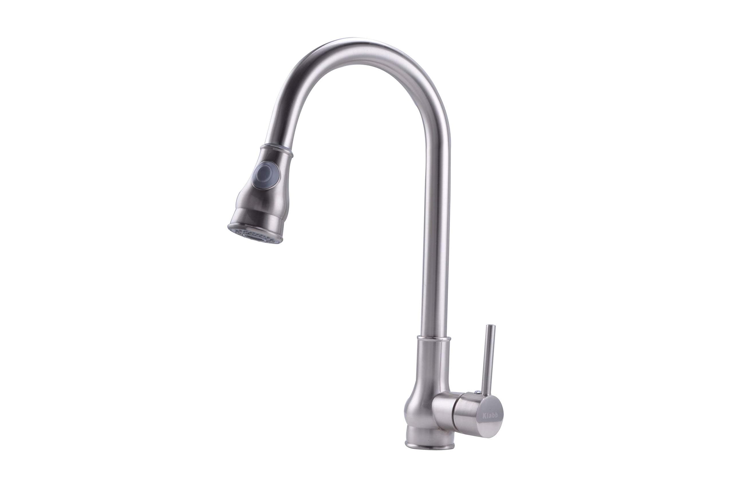 Faucet KF 80001 Single Handle Pull-Down Kitchen Faucet, Brushed nickle
