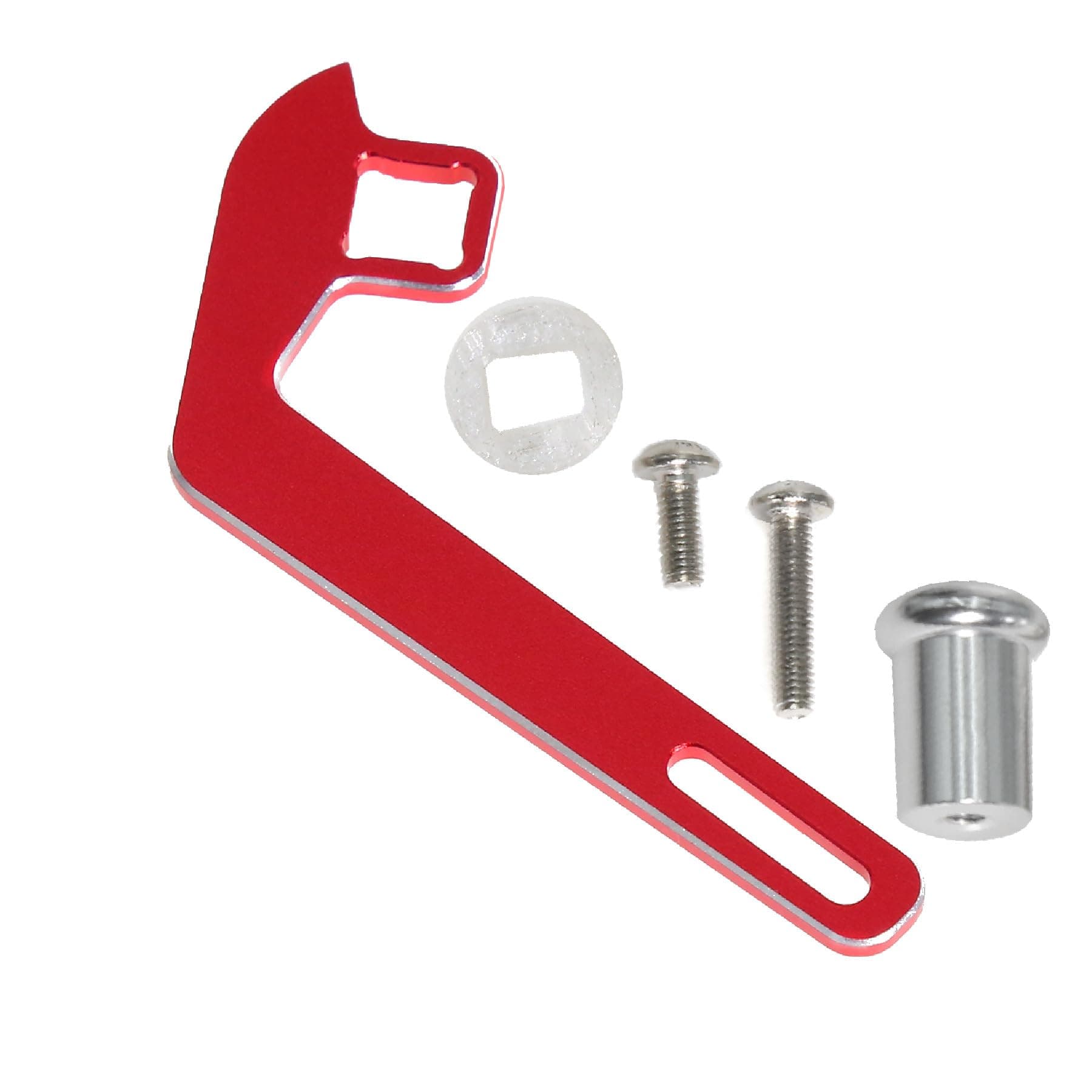 Aluminum Alloy One-Handed Operation Handwheel Control Adaptor for TRAXXAS MAXX X-MAXX UDR TRX4 Original Transmitter Controller, Red