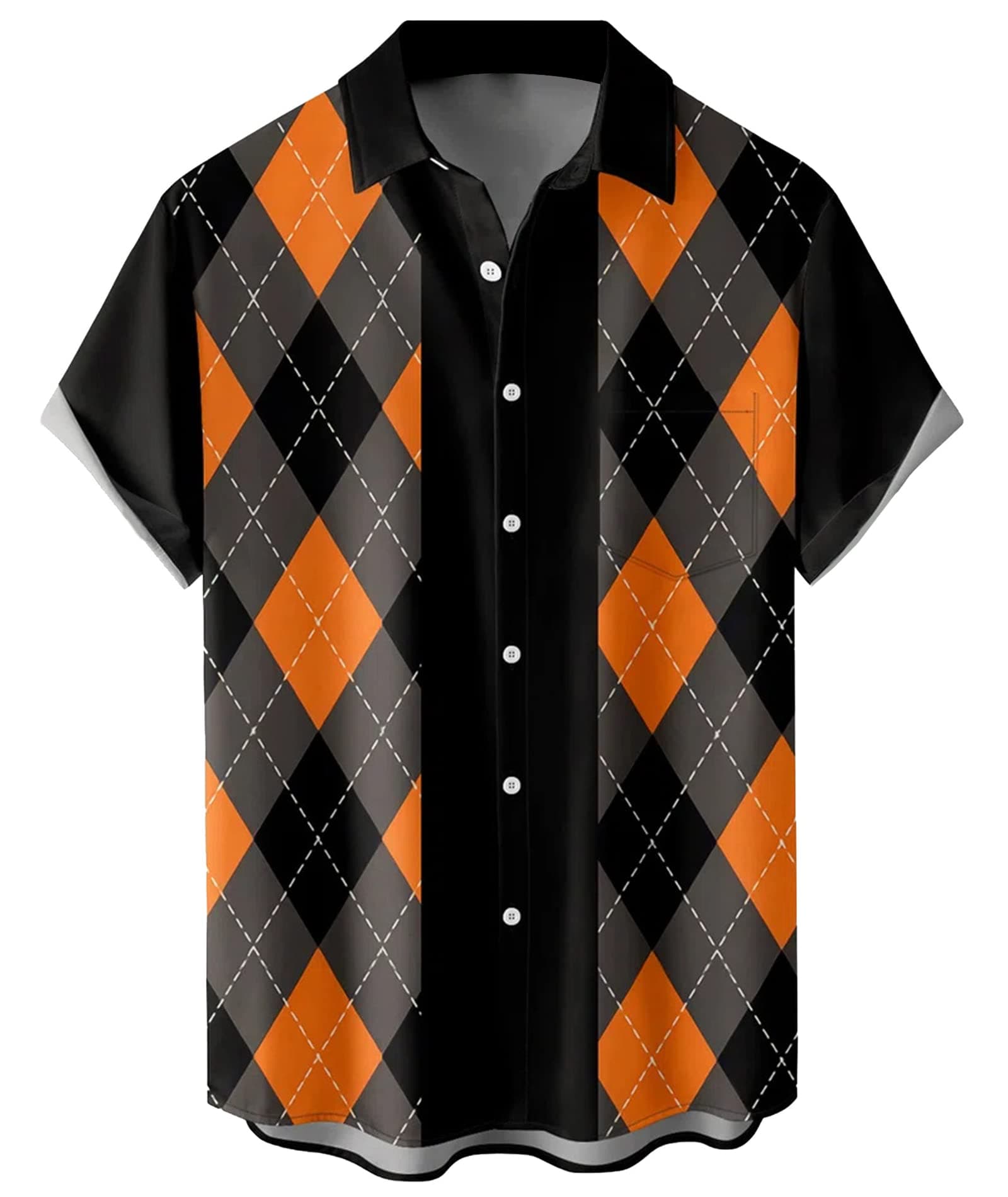 MARZXINHawaiian Bowling Shirts for Men Short Sleeve Summer Beach Shirt Casual Button Down Shirts