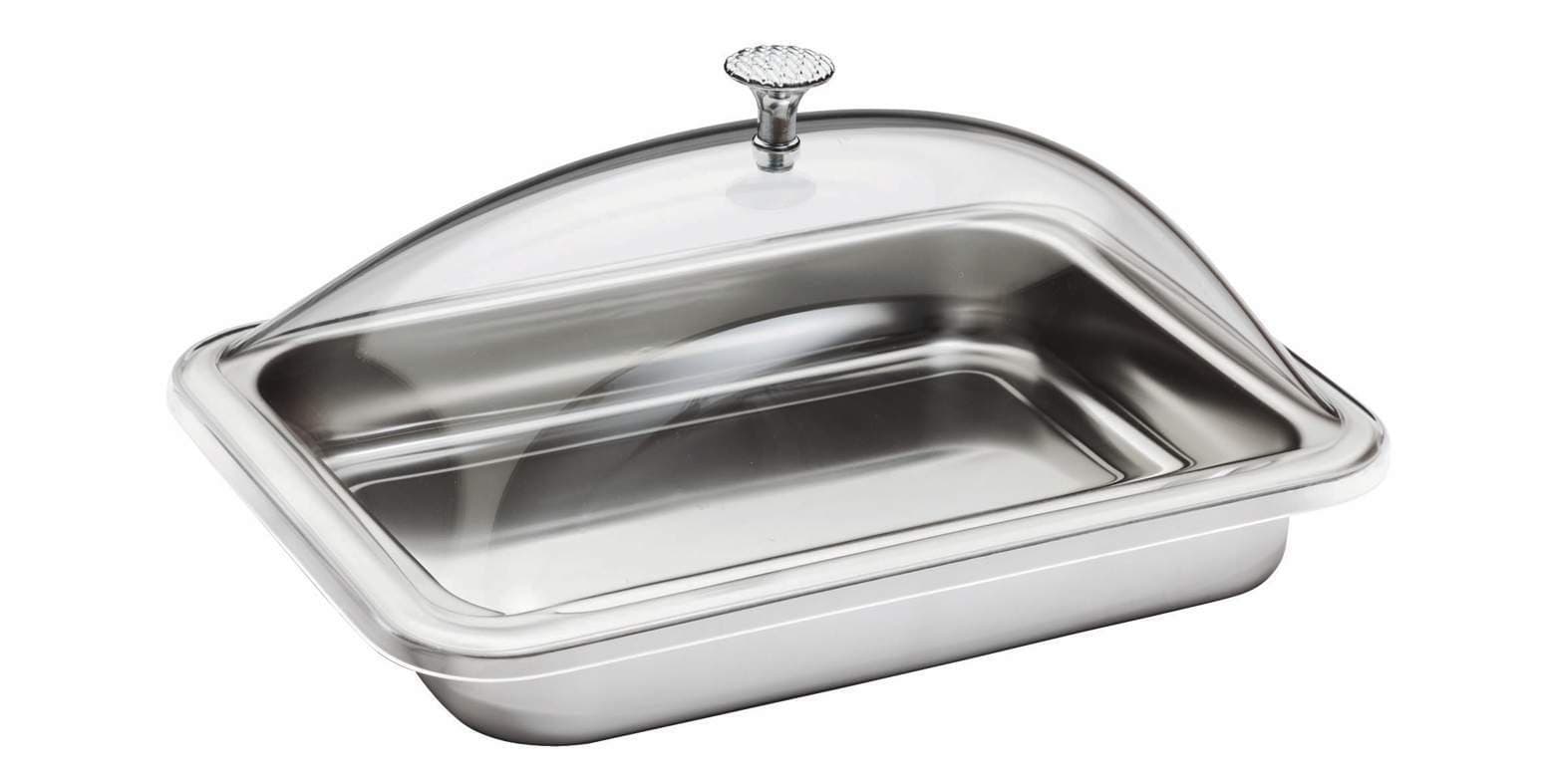 INOXIBAR - Roasting Tin, 21 x 15 cm, Stainless Steel with Lid.