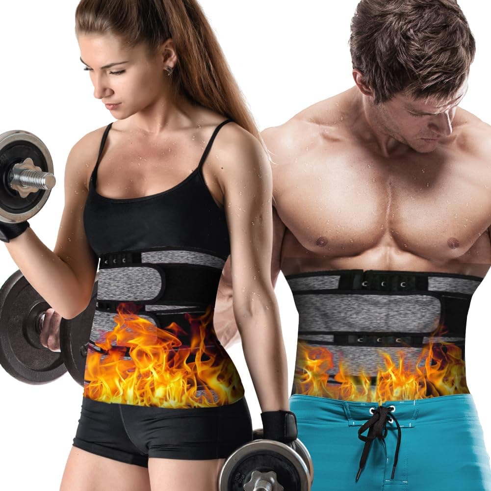 SUCITY Slimming Trimmer Belt Men,Exercise Waist Trimmers for Women,Slimming Belt for Women,Abdomen Trainer Neoprene Corset Sauna Sweat Belly with Belts Sports Sculpting Back Support