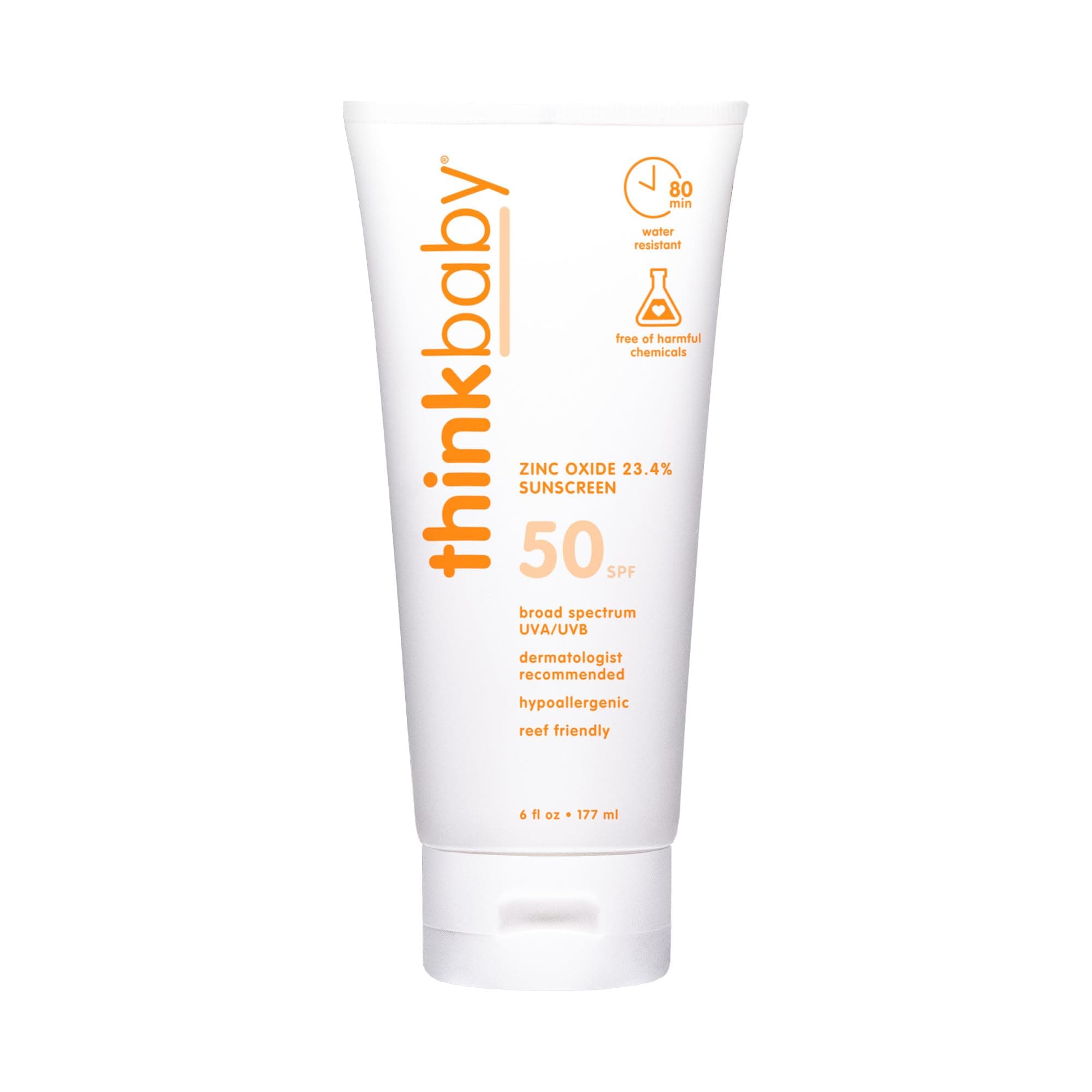 Thinkbaby Sunscreen - Safe - Baby - Spf 50 Plus - 6 Oz