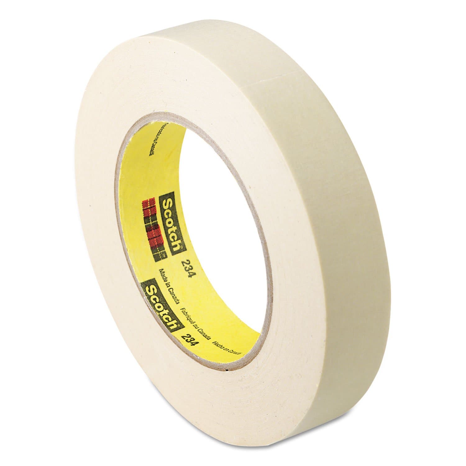 Scotch 2341 General Purpose Masking Tape 234, 24mm x 55m, 3-Inch Core, Tan