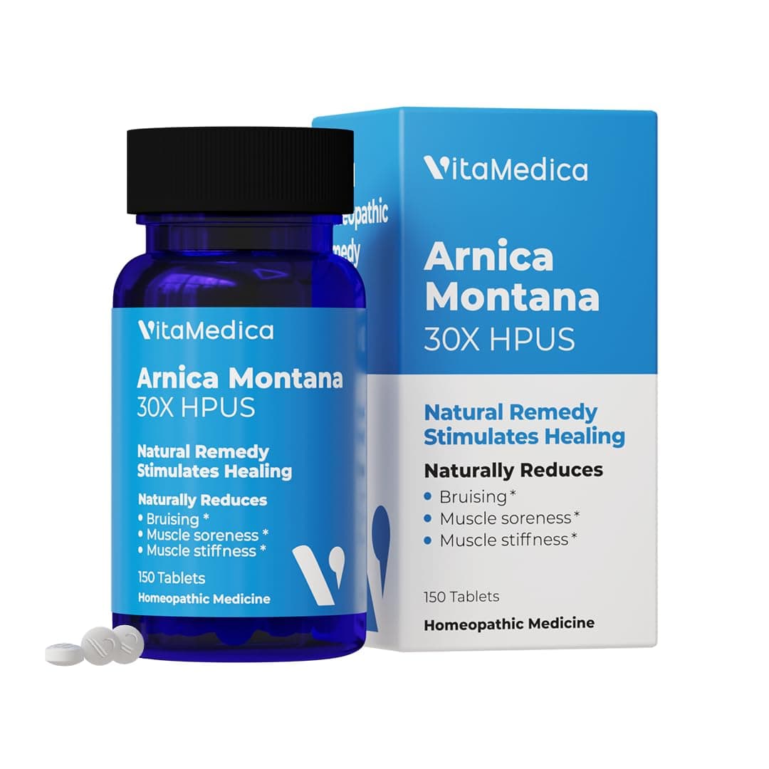 Arnica Montana 30X Rapid Dissolve Arnica Tablets for Natural Pain, Bruising, and Swelling Support - Homeopathic Medicine for Injury and Surgery Recovery - 150 Ct - 50 Servings