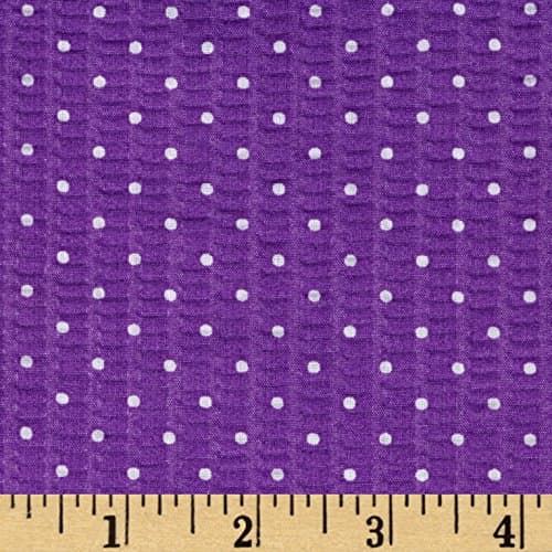 General Fabrics Purple Dot Tutti Fruitti Plisse Fabric by The Yard