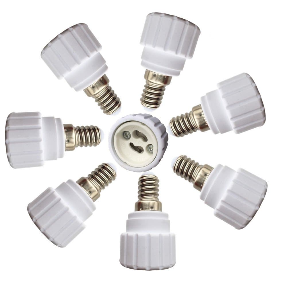 8 PCS Bulb Holder E14 to GU10 Adapter Converter for LED Bulb