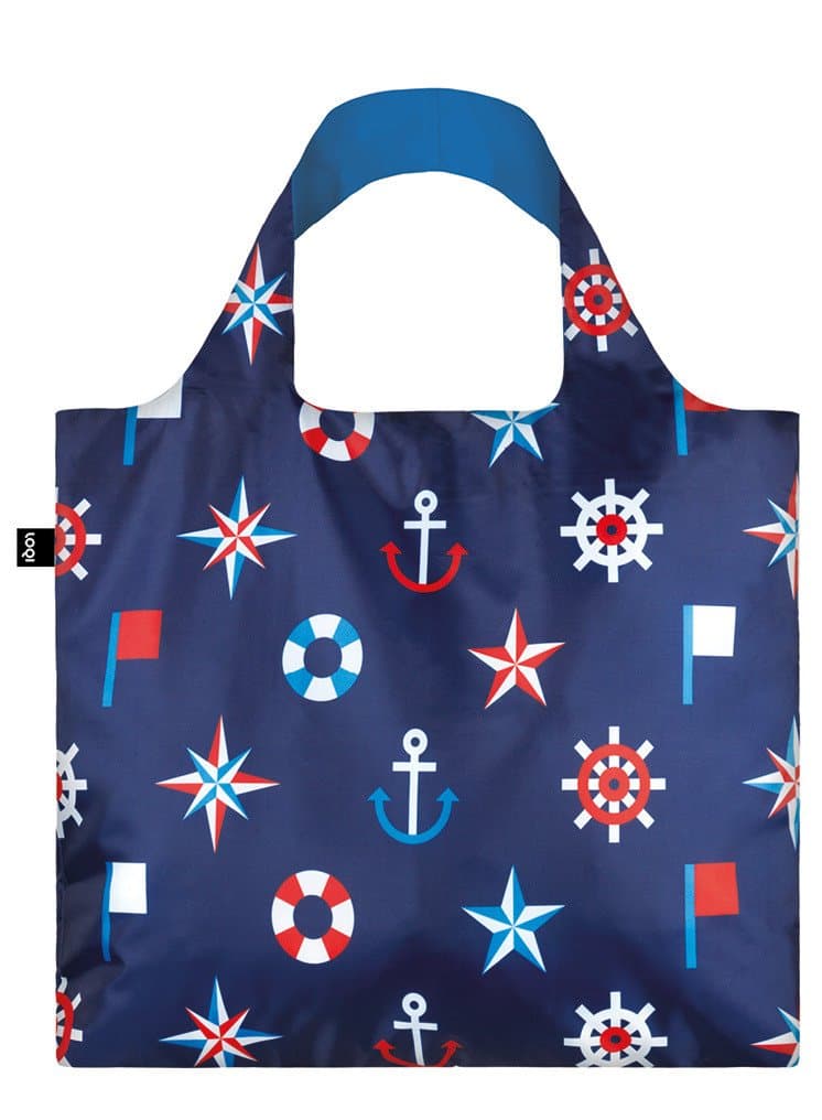 LOQIArtist Nautical Classic Canvas & Beach Tote Bag, 50 cm, 20 L, Multicolour, Multicolour, 50 cm, Canvas & Beach Tote Bag