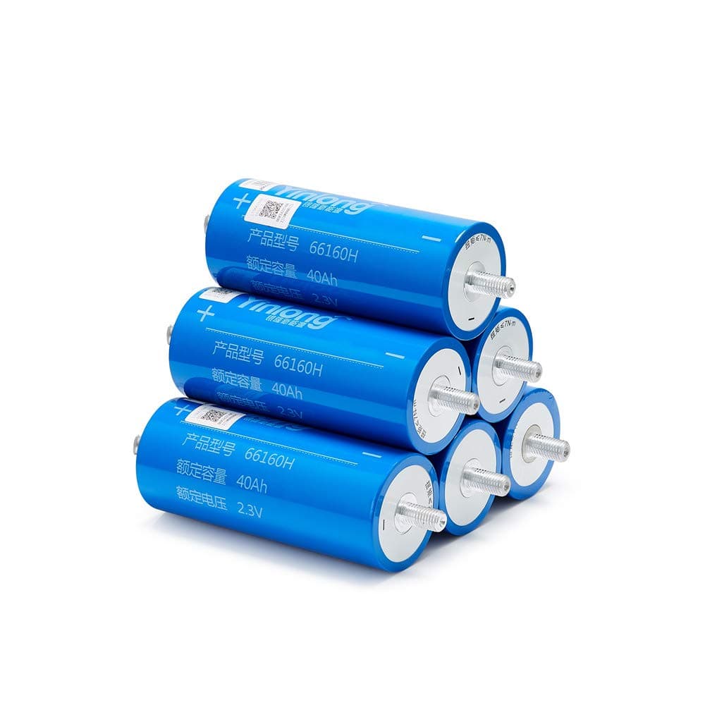 6pcs Original Yinlong 2.3V 66160H 40Ah LTO Lithium Titanate Battery Cell for car Audio, Solar Energy Storage System