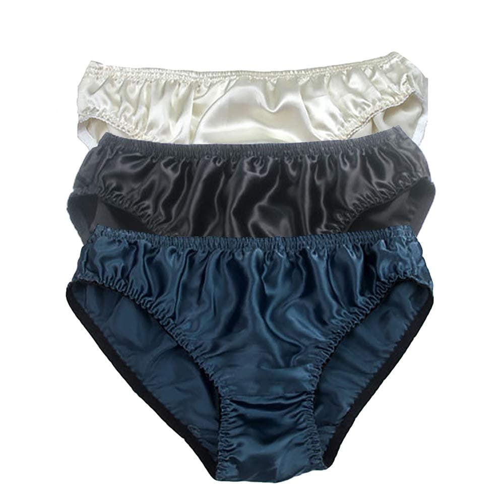 Silk Men's Sexy 100% Mulberry Silk Briefs Lingerie Underwear 3 Pairs in one Economic Pack