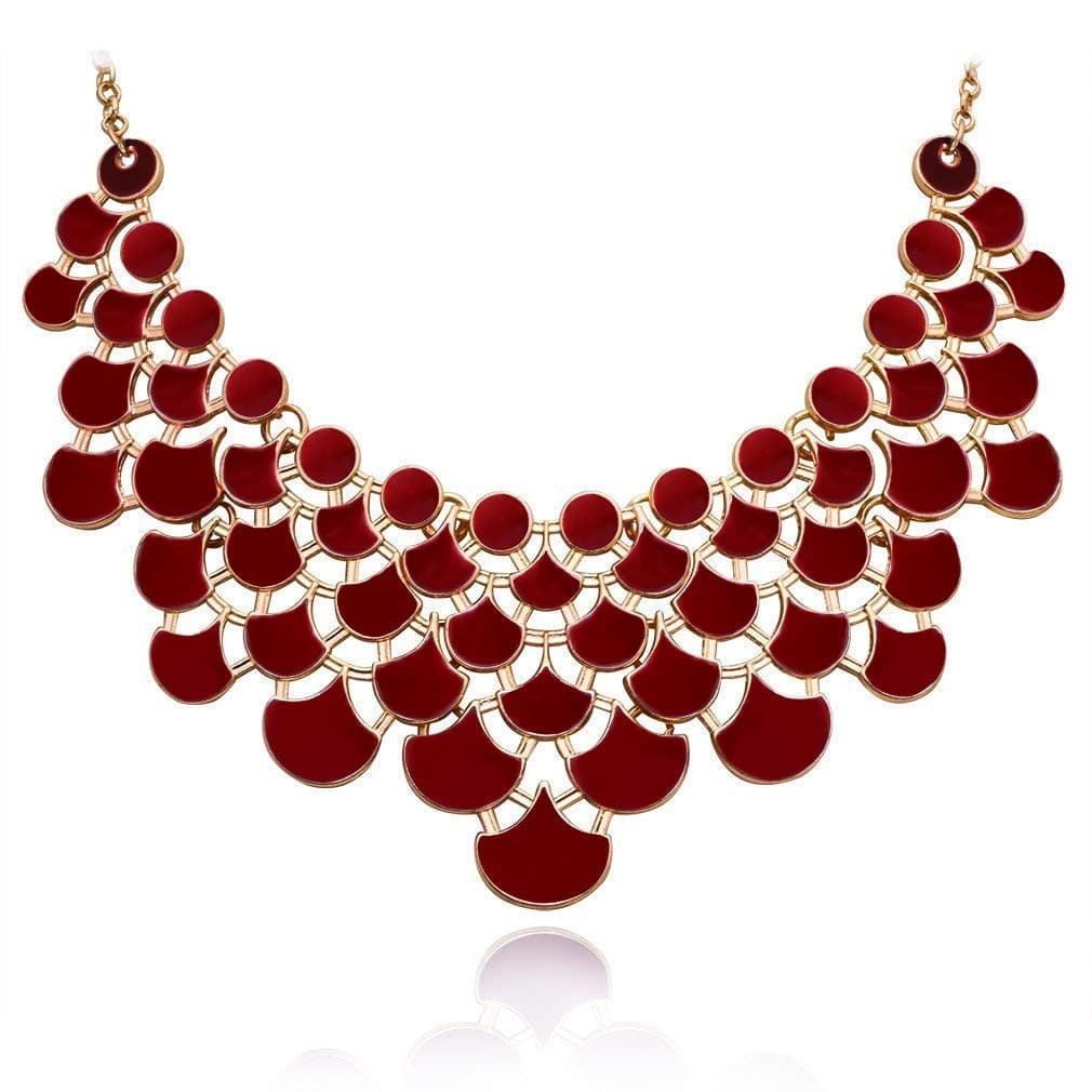 JANE STONE Fashion Statement Collar Necklace Vintage Openwork Bib Costume Jewelry